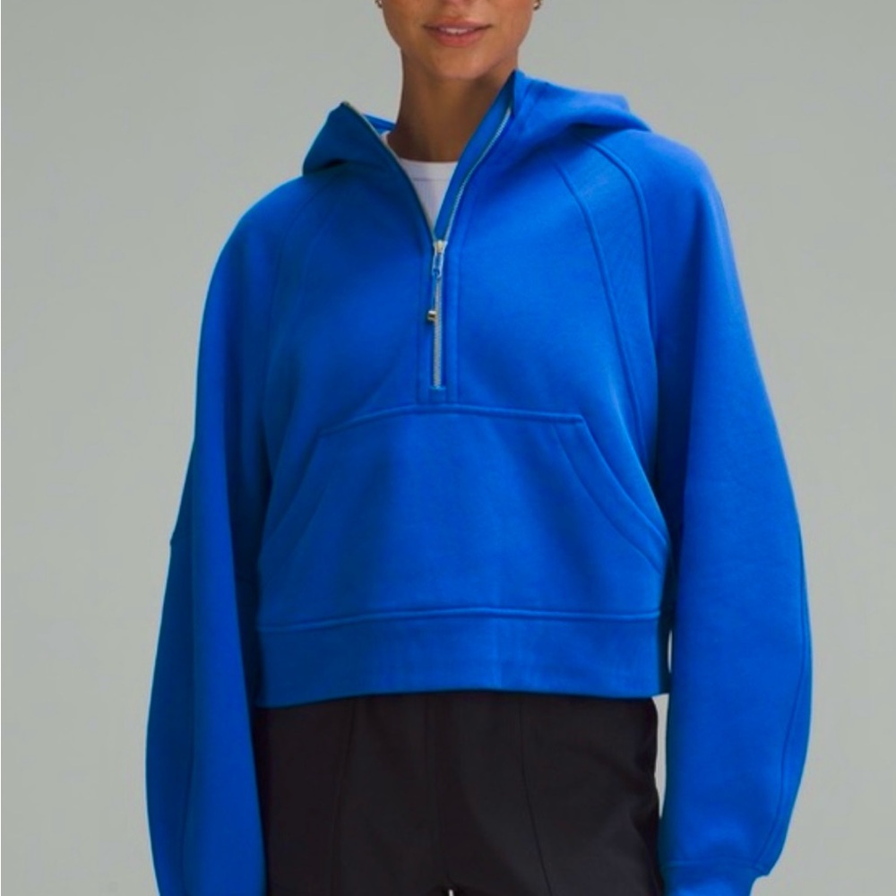 Lululemon Blazer Blue Half Zip Scuba Hoodie
